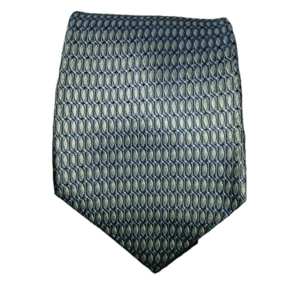 Woodward Other - Woodward Mens Designer Neck Tie Imported 100% Silk Blue Grey Geo Motif 58x4